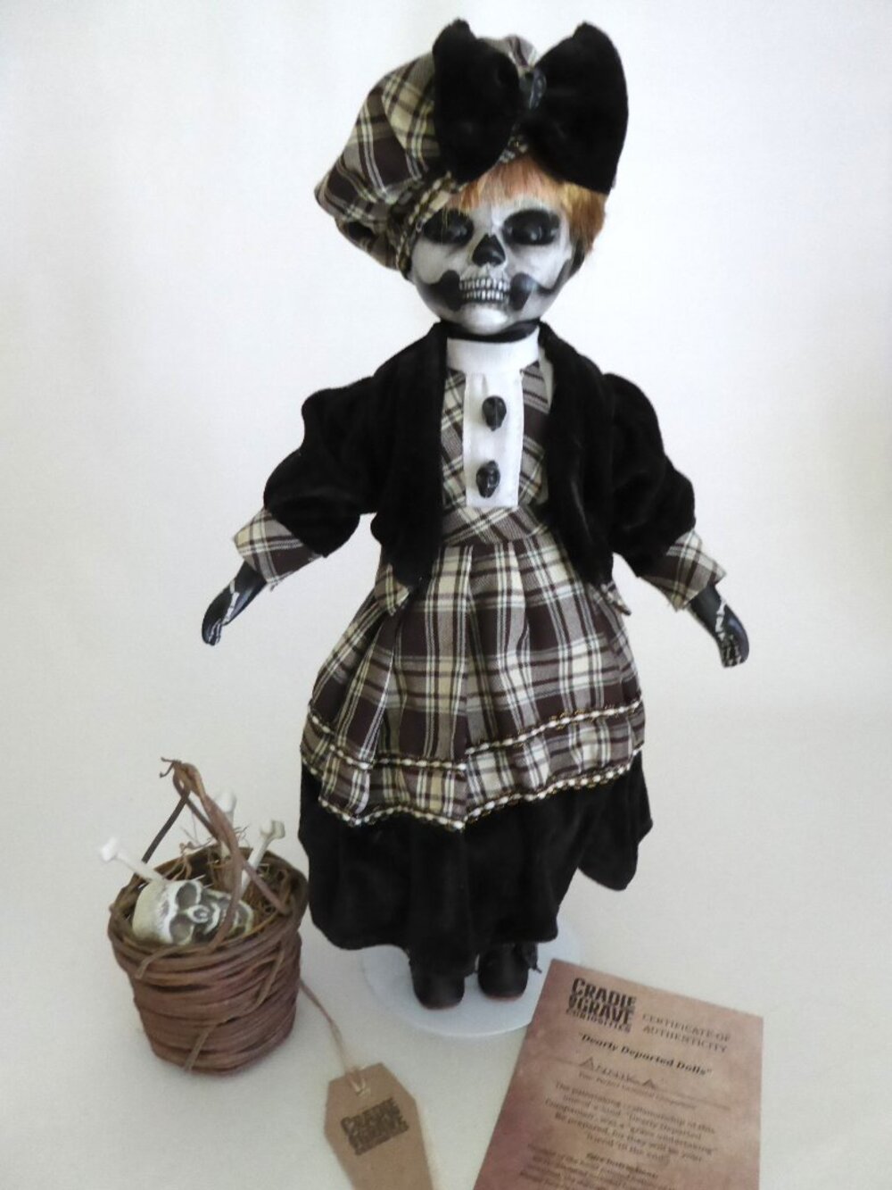 OOAK 16” SKELETON HORROR UNDEAD PORCELAIN DOLL PROP ODDITY